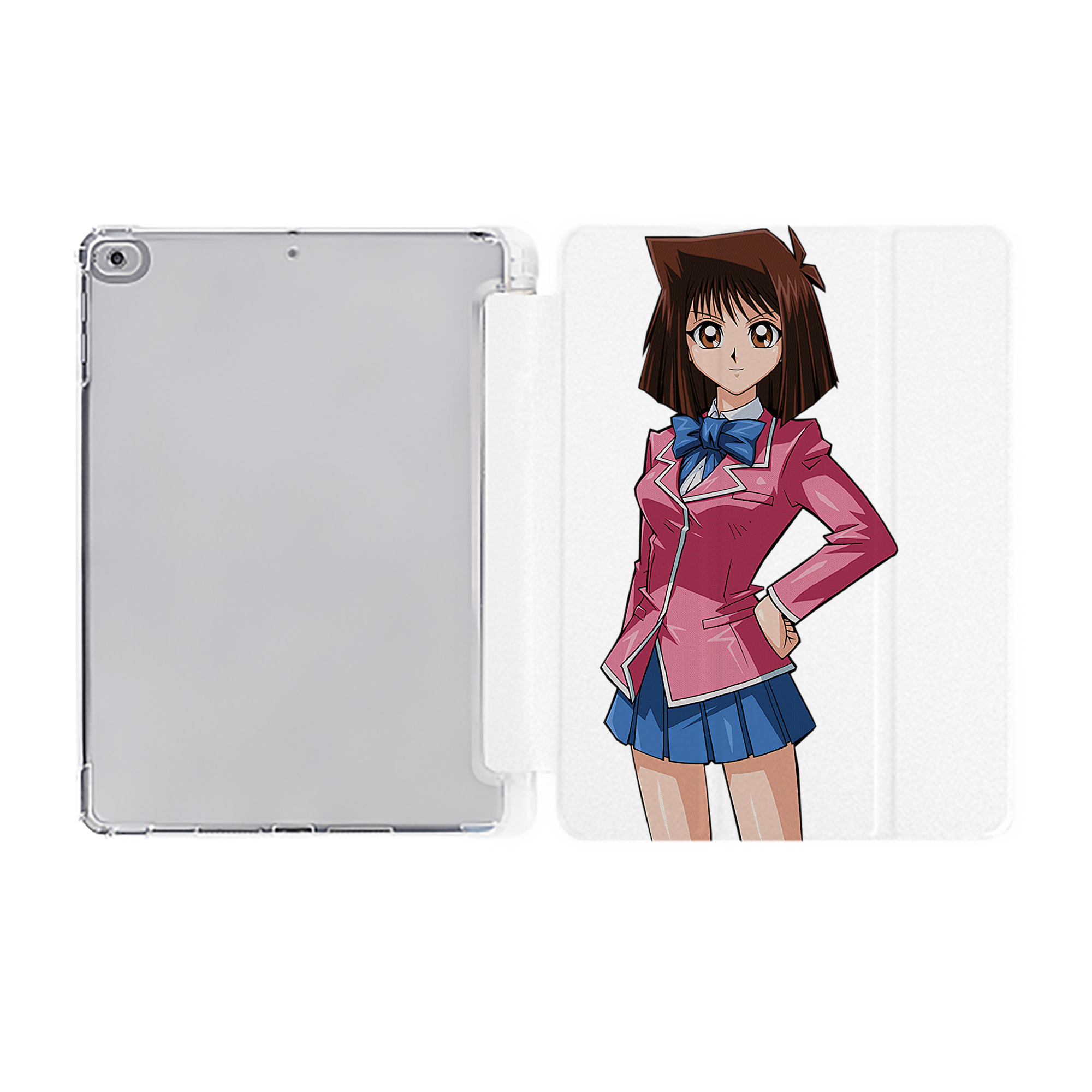 （画像用） 遊☆戯☆王 Yu-Gi-Oh! IPad ケース ペン収納付き 三つ折りスタンド PUレザー×シリコン 対応機種9.5/10.5/10.9インチ